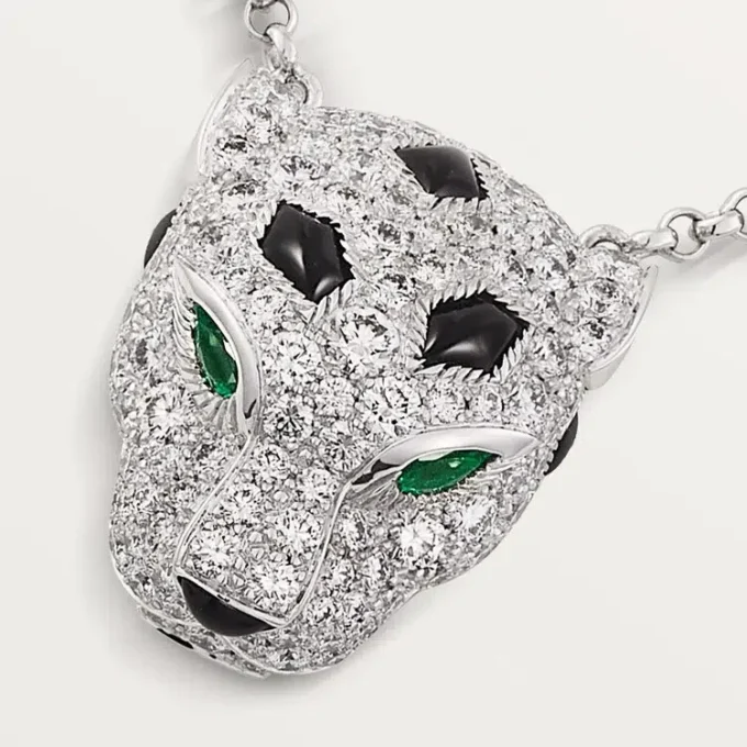 Panthere De Cartier diamanthalsband, vitguld | Cartier Us Panthere De Cartier diamanthalsband, vitguld | Cartier Us