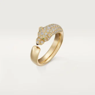 Panthere De Cartier diamantring, gult guld | Cartier Us
