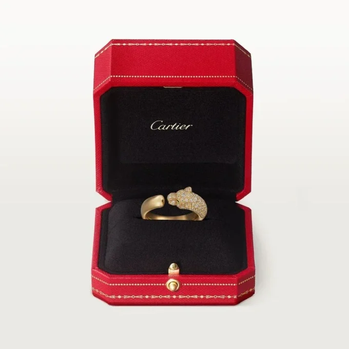 Panthere De Cartier diamantring, gult guld | Cartier Us