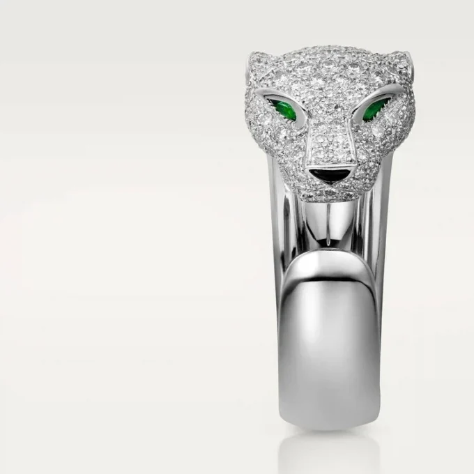 Panthere De Cartier diamantring, vitt guld | Cartier Us