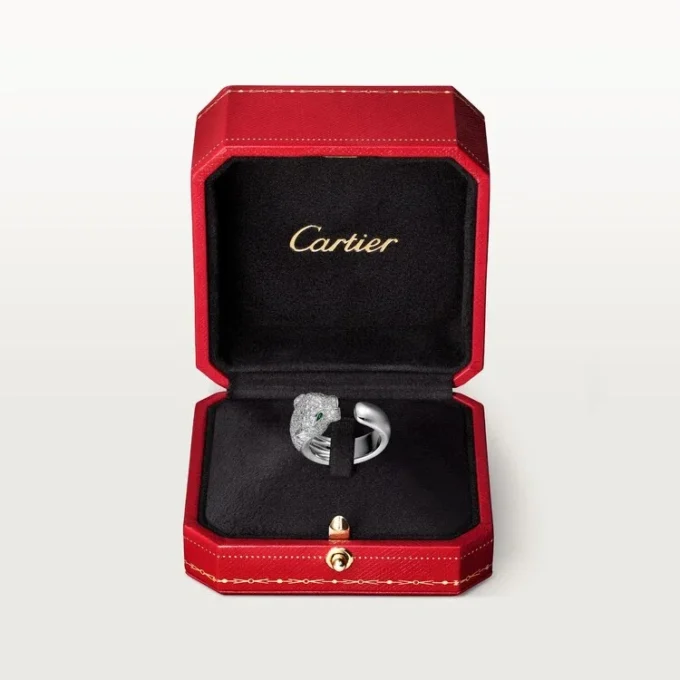 Panthere De Cartier diamantring, vitt guld | Cartier Us