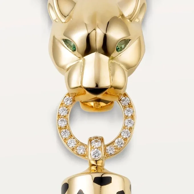 Panthere De Cartier-halsband – gult guld, svart lack, tsavoritgranater, onyx, diamanter – Cartier