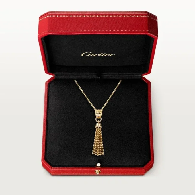 Panthere De Cartier-halsband – gult guld, svart lack, tsavoritgranater, onyx, diamanter – Cartier