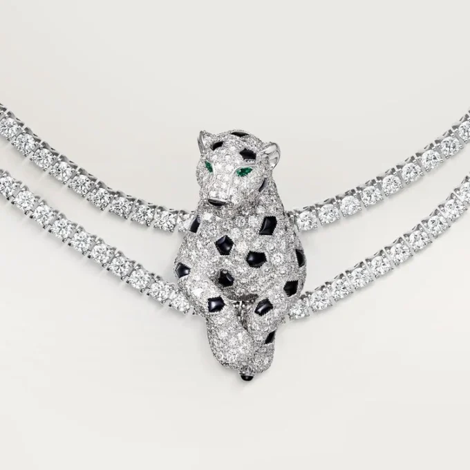 Panthere De Cartier-halsband, Multi-Wear, pavé Panthere De Cartier-halsband, Multi-Wear, pavé