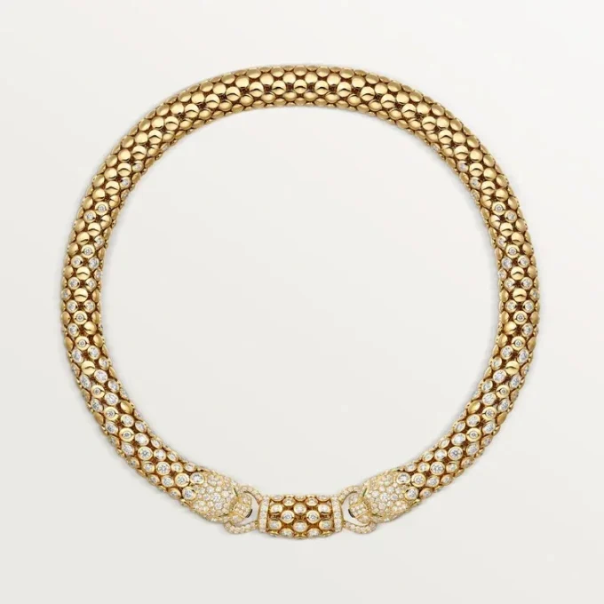 Panthere De Cartier-halsband, pavé Panthere De Cartier-halsband, pavé