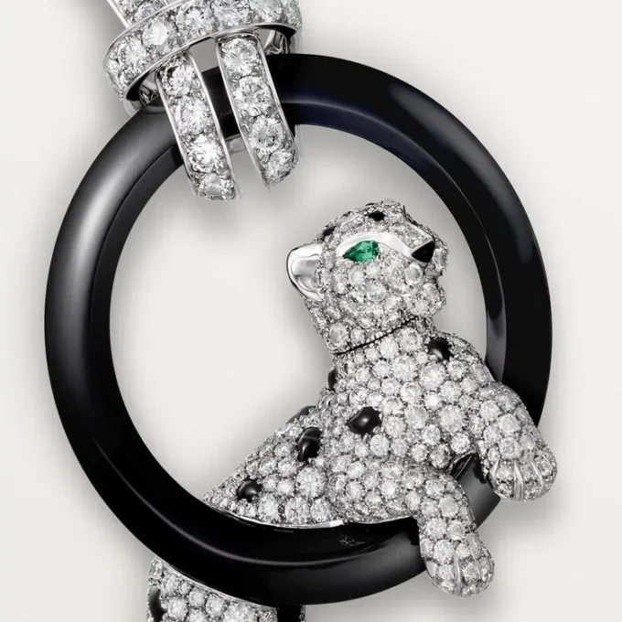 Panthere De Cartier-halsband, pavé Panthere De Cartier-halsband, pavé