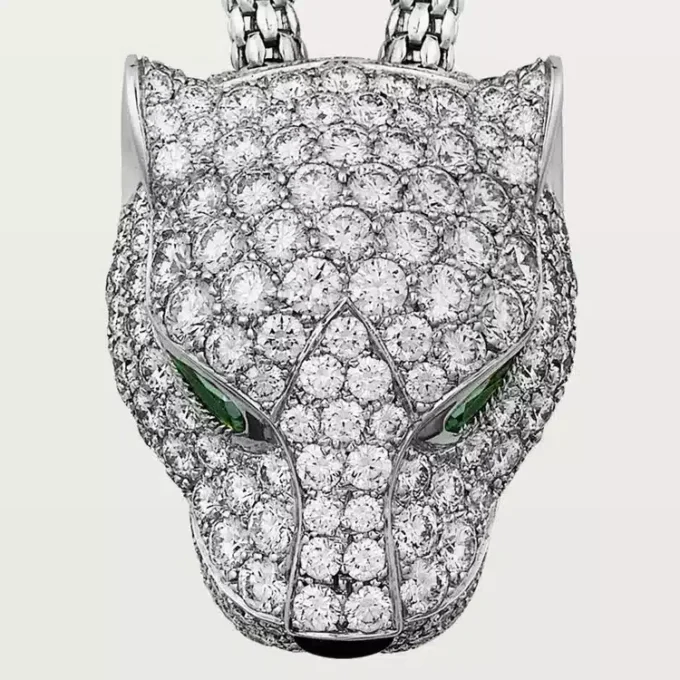 Panthere De Cartier-halsband, pavé Panthere De Cartier-halsband, pavé