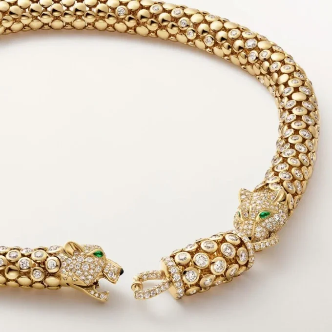 Panthere De Cartier-halsband, pavé Panthere De Cartier-halsband, pavé
