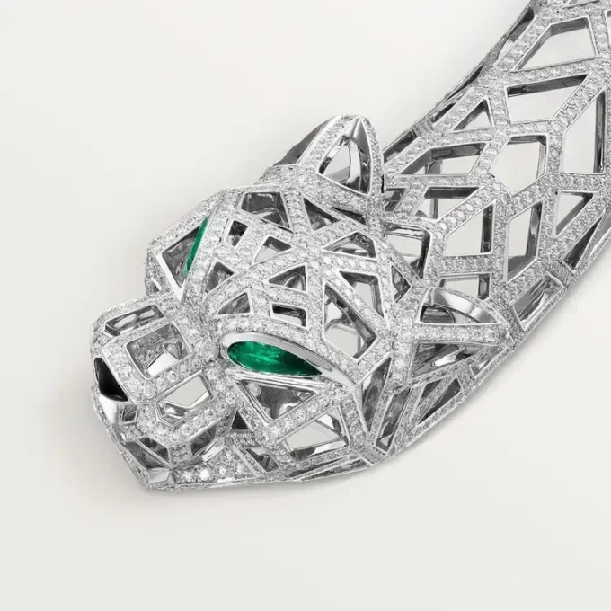 Panthere De Cartier-halsband, pavé Panthere De Cartier-halsband, pavé