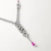 Panthere De Cartier-halsband, rubellit, pavé Panthere De Cartier-halsband, rubellit, pavé