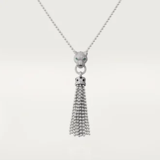 Panthere De Cartier-halsband – vitguld, svart lack, smaragder, onyx, diamanter – Cartier