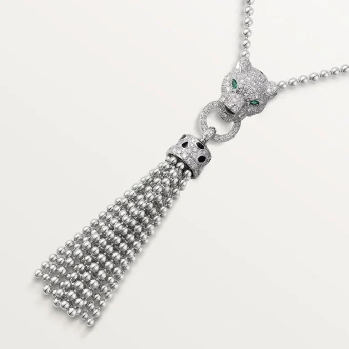 Panthere De Cartier-halsband – vitguld, svart lack, smaragder, onyx, diamanter – Cartier Panthere De Cartier-halsband – vitguld, svart lack, smaragder, onyx, diamanter – Cartier