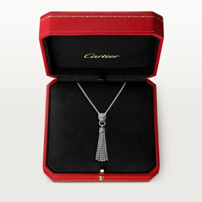 Panthere De Cartier-halsband – vitguld, svart lack, smaragder, onyx, diamanter – Cartier Panthere De Cartier-halsband – vitguld, svart lack, smaragder, onyx, diamanter – Cartier