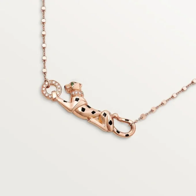 Panthere De Cartier-halsband – Roséguld, tsavoritgranater, diamanter – Cartier Panthere De Cartier-halsband – Roséguld, tsavoritgranater, diamanter – Cartier