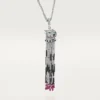 Panthere De Cartier långt halsband, rubin, multi-wear, stor modell, pavé Panthere De Cartier långt halsband, rubin, multi-wear, stor modell, pavé