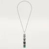 Panthere De Cartier långt halsband, smaragd, multi-wear, stor modell, pavé Panthere De Cartier långt halsband, smaragd, multi-wear, stor modell, pavé