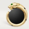 Panthere De Cartier manschettknappar – gult guld, onyx, tsavoriter och svart lack – Cartier Panthere De Cartier manschettknappar – gult guld, onyx, tsavoriter och svart lack – Cartier
