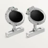 Panthere De Cartier manschettknappar – rodierat vitt guld, diamanter, smaragder, onyx – Cartier Panthere De Cartier manschettknappar – rodierat vitt guld, diamanter, smaragder, onyx – Cartier