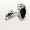 Panthere De Cartier manschettknappar – rodierat vitt guld, diamanter, smaragder, onyx – Cartier Panthere De Cartier manschettknappar – rodierat vitt guld, diamanter, smaragder, onyx – Cartier