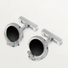 Panthere De Cartier manschettknappar – rodierat vitt guld, diamanter, smaragder, onyx – Cartier Panthere De Cartier manschettknappar – rodierat vitt guld, diamanter, smaragder, onyx – Cartier