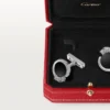Panthere De Cartier manschettknappar – rodierat vitt guld, diamanter, smaragder, onyx – Cartier Panthere De Cartier manschettknappar – rodierat vitt guld, diamanter, smaragder, onyx – Cartier