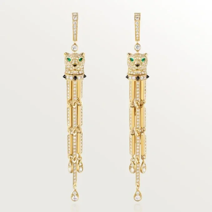 Panthere De Cartier örhängen, pavé Panthere De Cartier örhängen, pavé