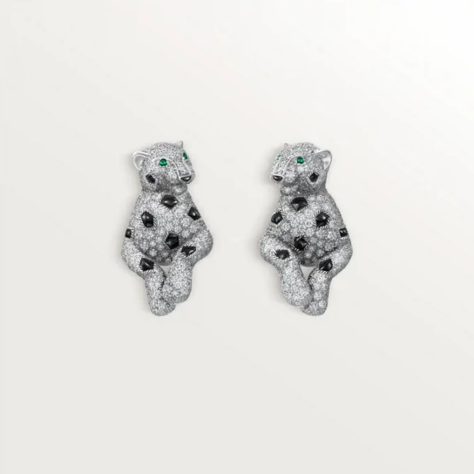 Panthere De Cartier örhängen, pavé Panthere De Cartier örhängen, pavé