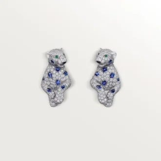 Panthere De Cartier-örhängen, safirer, pavé