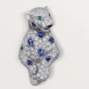 Panthere De Cartier-örhängen, safirer, pavé Panthere De Cartier-örhängen, safirer, pavé