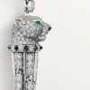 Panthere De Cartier-örhängen, smaragder, pavé Panthere De Cartier-örhängen, smaragder, pavé