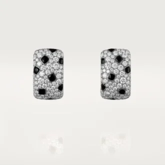 Panthere De Cartier örhängen – vitguld, onyx, diamanter – Cartier