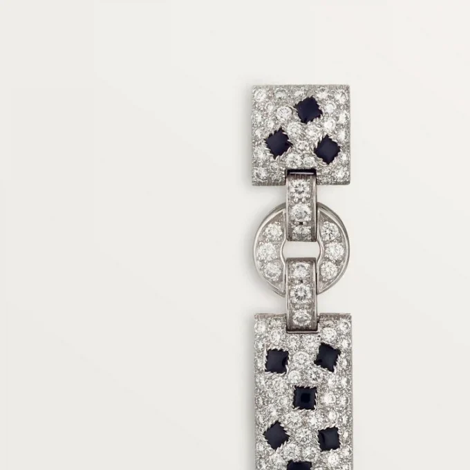 Panthere De Cartier-örhängen – vitguld, smaragder, onyx, diamanter – Cartier Panthere De Cartier-örhängen – vitguld, smaragder, onyx, diamanter – Cartier