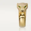 Panthere De Cartier-ring – gult guld, diamanter, smaragder, onyx – Cartier Panthere De Cartier-ring – gult guld, diamanter, smaragder, onyx – Cartier