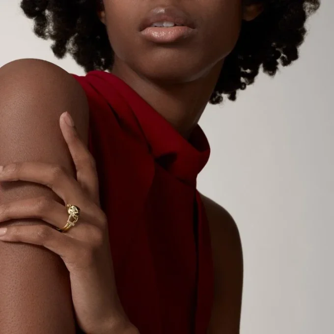 Panthere De Cartier-ring – gult guld, lack, diamanter, tsavoritgranat – Cartier Panthere De Cartier-ring – gult guld, lack, diamanter, tsavoritgranat – Cartier