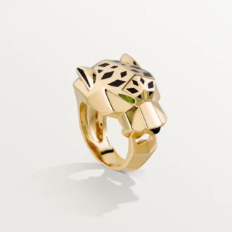 Panthere De Cartier-ring – gult guld, lack, tsavoritgranat, onyx – Cartier