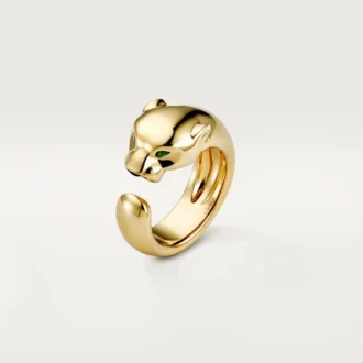 Panthere De Cartier-ring – gult guld, onyx, tsavoritgranat – Cartier
