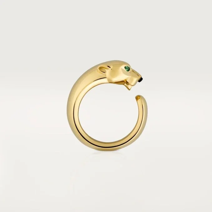 Panthere De Cartier-ring – gult guld, onyx, tsavoritgranat – Cartier
