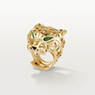 Panthere De Cartier-ring – gult guld, tsavoritgranater, onyx – Cartier