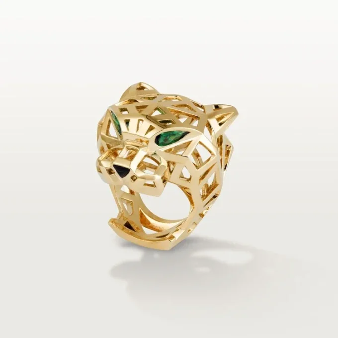Panthere De Cartier-ring – gult guld, tsavoritgranater, onyx – Cartier Panthere De Cartier-ring – gult guld, tsavoritgranater, onyx – Cartier
