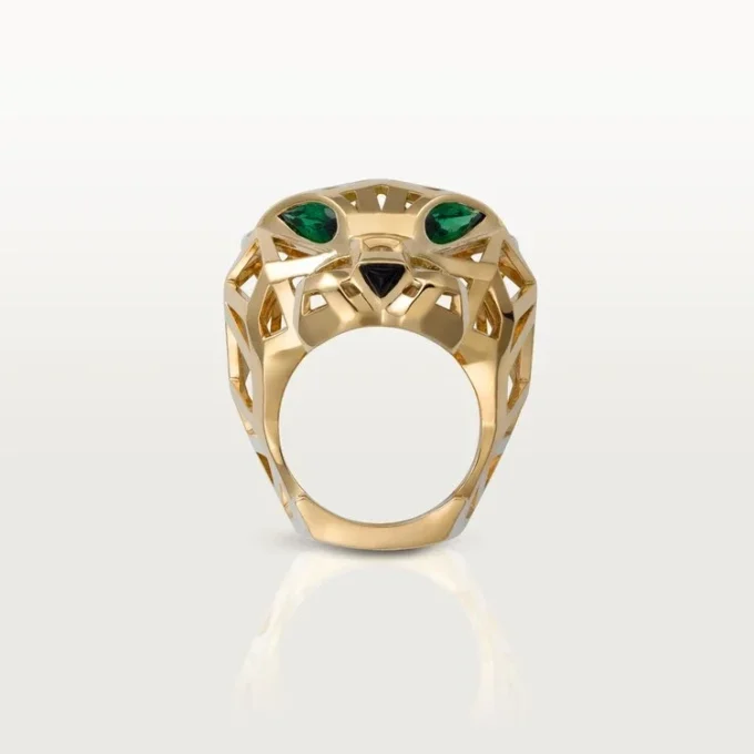 Panthere De Cartier-ring – gult guld, tsavoritgranater, onyx – Cartier Panthere De Cartier-ring – gult guld, tsavoritgranater, onyx – Cartier