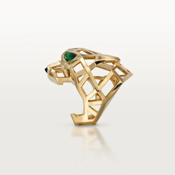 Panthere De Cartier-ring – gult guld, tsavoritgranater, onyx – Cartier Panthere De Cartier-ring – gult guld, tsavoritgranater, onyx – Cartier