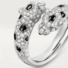 Panthere De Cartier-ring, halvpavé Panthere De Cartier-ring, halvpavé