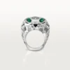 Panthere De Cartier-ring – icke-rodierat vitguld, tsavoritgranater, onyx – Cartier Panthere De Cartier-ring – icke-rodierat vitguld, tsavoritgranater, onyx – Cartier