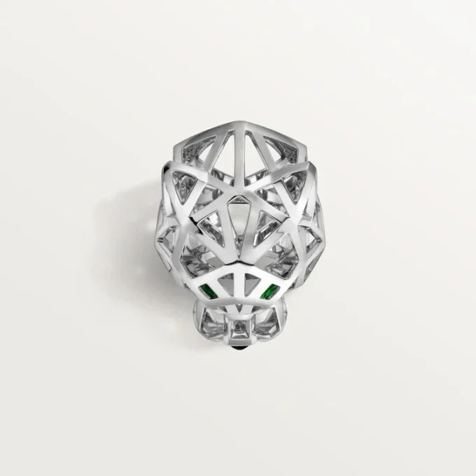 Panthere De Cartier-ring – icke-rodierat vitguld, tsavoritgranater, onyx – Cartier Panthere De Cartier-ring – icke-rodierat vitguld, tsavoritgranater, onyx – Cartier