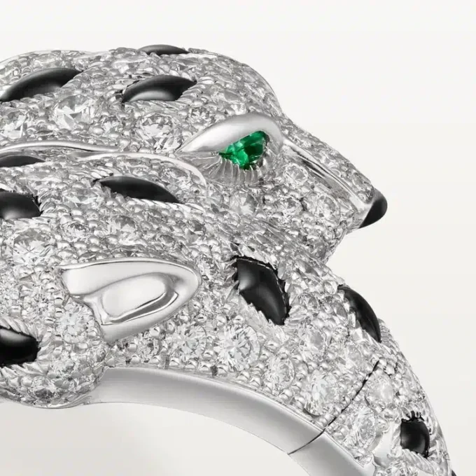 Panthere De Cartier-ring, ledad, pavé Panthere De Cartier-ring, ledad, pavé