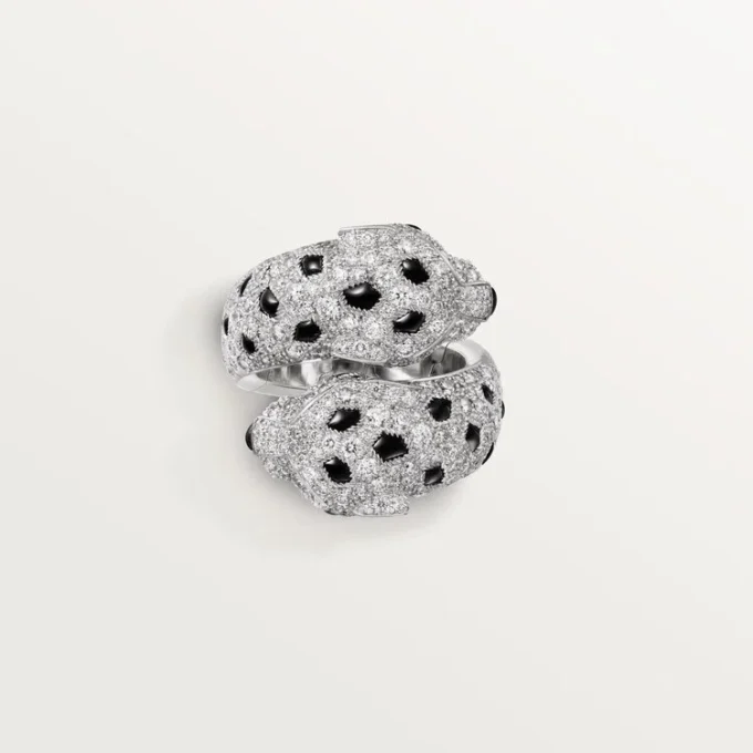 Panthere De Cartier-ring, ledad, pavé Panthere De Cartier-ring, ledad, pavé