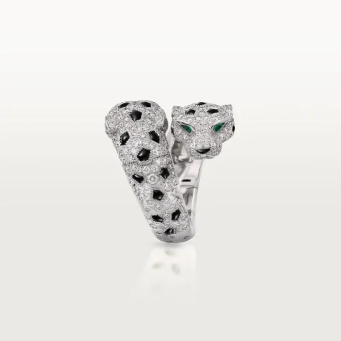 Panthere De Cartier-ring, ledad, pavé Panthere De Cartier-ring, ledad, pavé