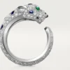 Panthere De Cartier-ring, medelstor modell, halvpavé Panthere De Cartier-ring, medelstor modell, halvpavé