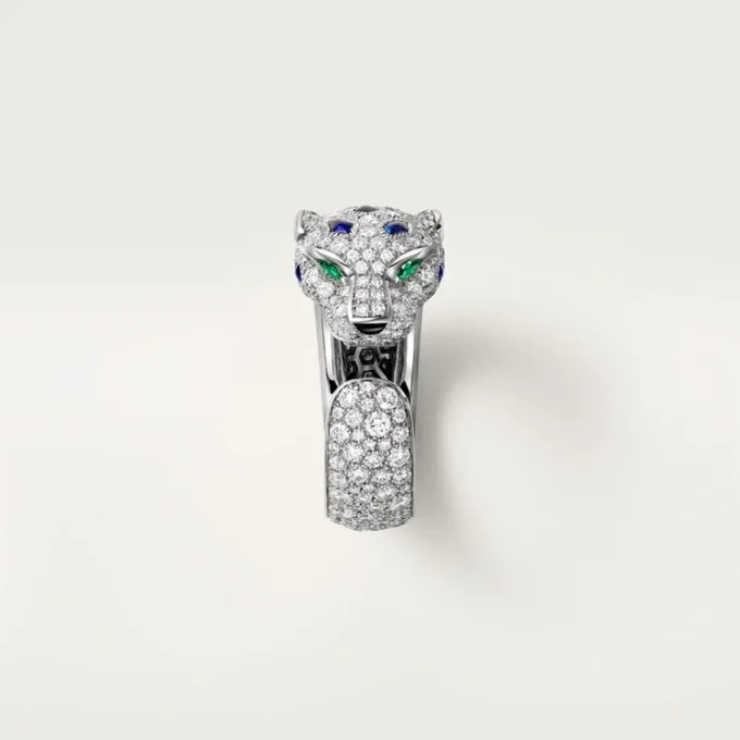 Panthere De Cartier-ring, medelstor modell, halvpavé Panthere De Cartier-ring, medelstor modell, halvpavé