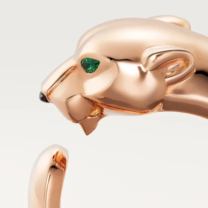 Panthere De Cartier-ring – rosa guld, tsavoritgranater, onyx – Cartier
